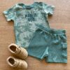 Conjunto Masculino Infantil Camiseta Estampada e Bermuda Verde Fernanda Ramos Kids