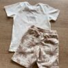 fernandaramosstore com br Conjunto Masculino Infantil Camiseta Off White e Bermuda Estampada2