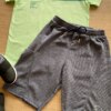 fernandaramosstore com br Conjunto Masculino Infantil Camiseta Verde e Bermuda Listrada2
