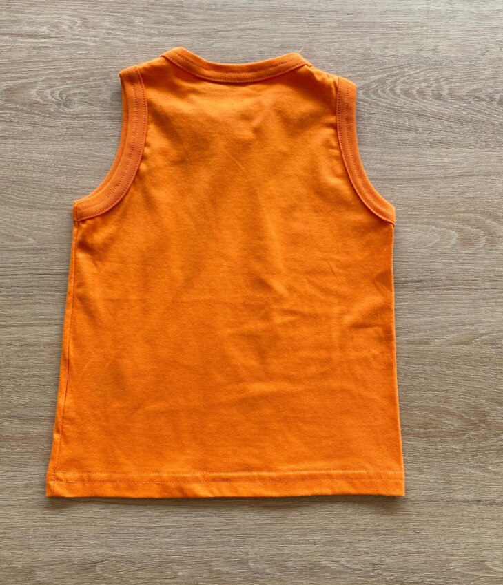 fernandaramoskids com br Regata Infantil Masculina Básica Laranja2