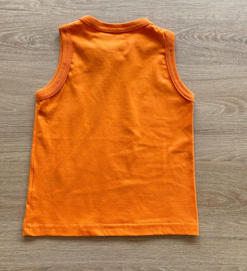 fernandaramoskids com br Regata Infantil Masculina Básica Laranja2
