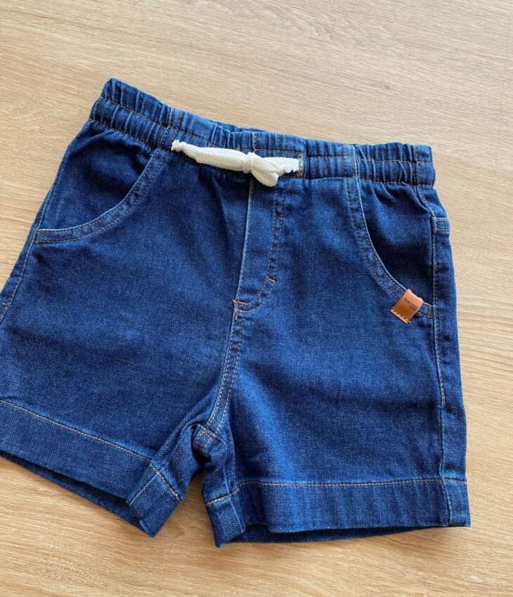 fernandaramoskids com br Short Infantil Feminino Comfort Jeans com Cordão1