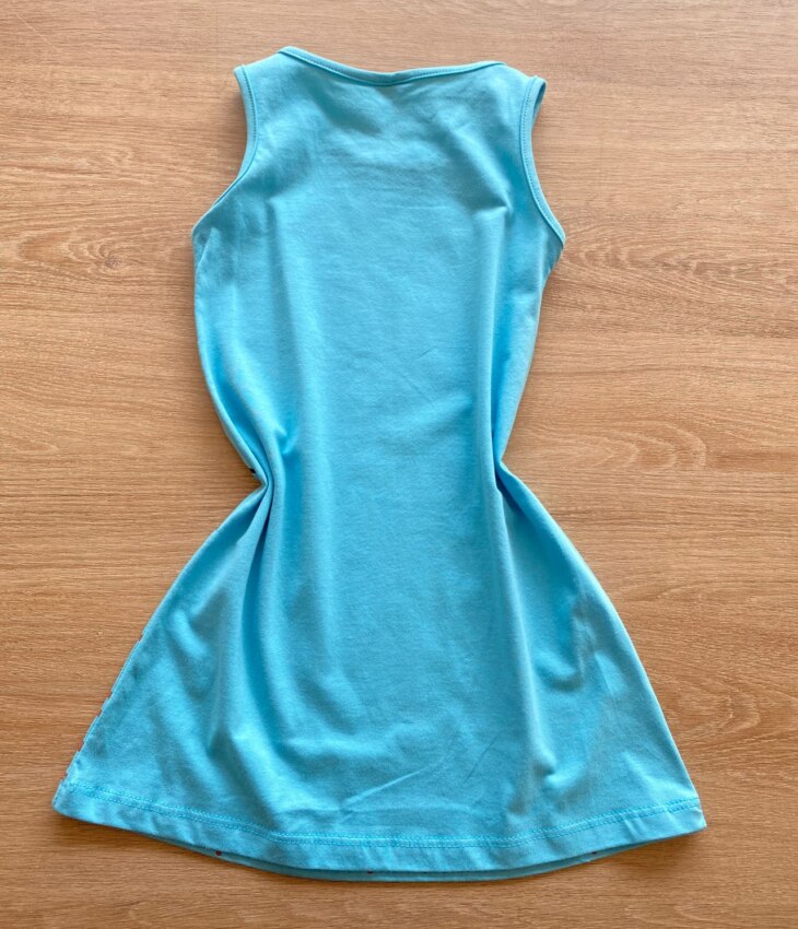 fernandaramoskids com br Vestido Infantil Feminino Evasê Azul Estampado2
