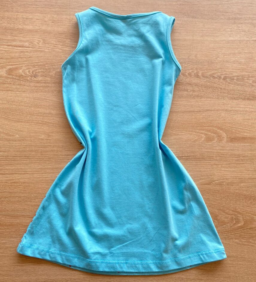 fernandaramoskids com br Vestido Infantil Feminino Evasê Azul Estampado2