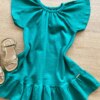 fernandaramoskids com br Vestido Infantil Feminino Manga Curta Verde Água2