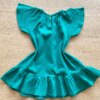 fernandaramoskids com br Vestido Infantil Feminino Manga Curta Verde Água3