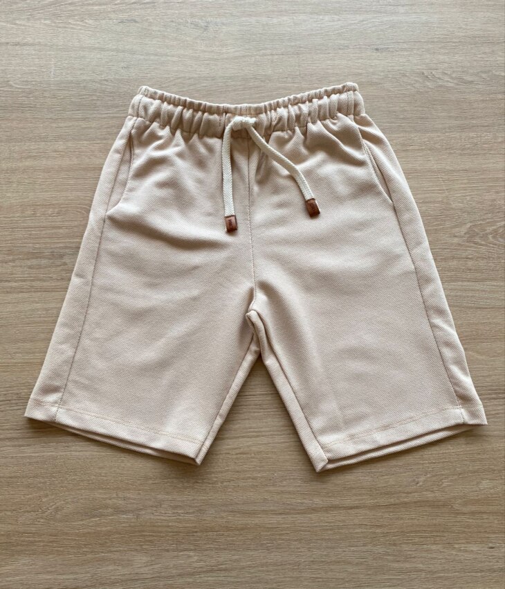 Bermuda Infantil Comfort Masculina Bege Fernanda Ramos Kids