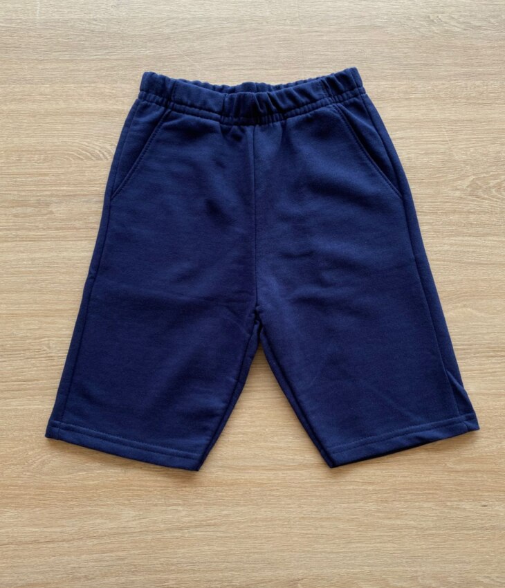 Bermuda Infantil Masculina com Bolsos Azul Marinho Fernanda Ramos Kids