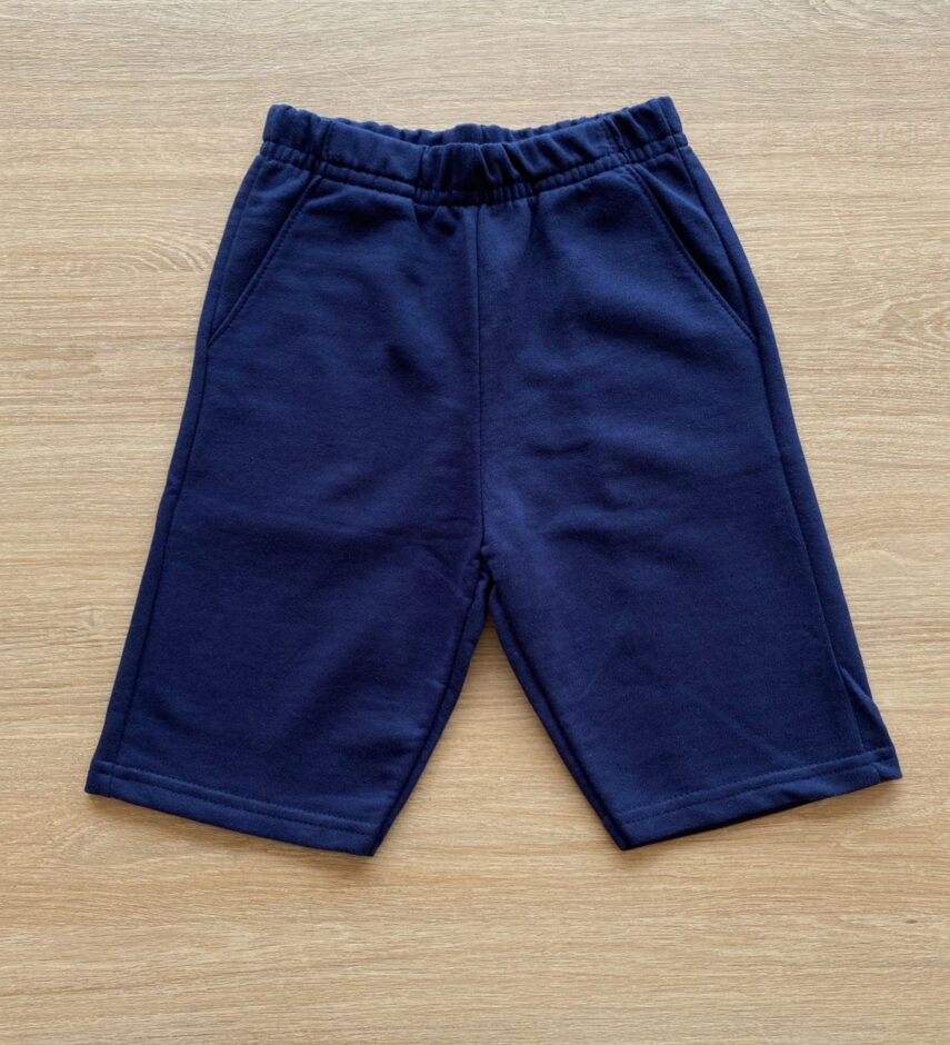 Bermuda Infantil Masculina com Bolsos Azul Marinho Fernanda Ramos Kids