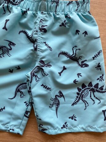 fernandaramoskids com br Bermuda Infantil Masculina Dinossauros Azul1