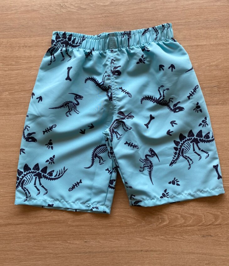 Bermuda Infantil Masculina Dinossauros Azul Fernanda Ramos Kids