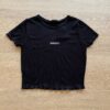 Blusa Cropped Feminina Infantil Sun (Day) Preto Fernanda Ramos Kids