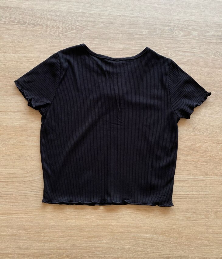 fernandaramoskids com br Blusa Cropped Feminina Infantil Sun (Day) Preto2