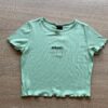 Blusa Cropped Feminina Infantil Sun (Day) Verde Menta Fernanda Ramos Kids