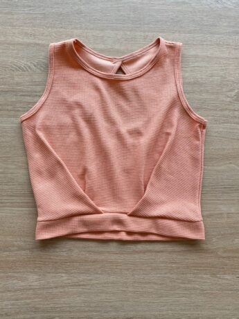 Blusa Cropped Infantil Feminina Salmão Fernanda Ramos Kids