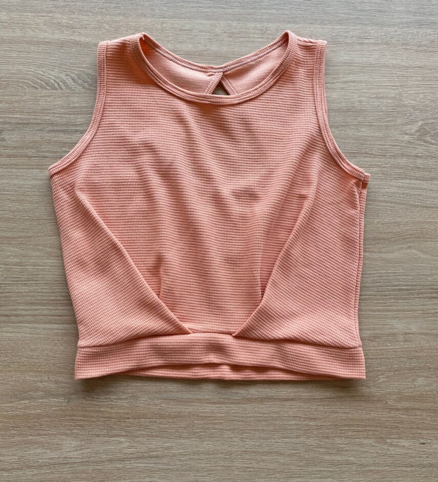 Blusa Cropped Infantil Feminina Salmão Fernanda Ramos Kids