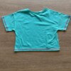 fernandaramoskids com br Blusa Cropped Manga Curta Infantil Feminina Nice Verde Água2