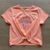 Blusa Cropped Manga Curta Lovely Laranja Neon Fernanda Ramos Kids