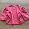 fernandaramoskids com br Blusa Cropped Manga Princesa Texturizada Rosa2