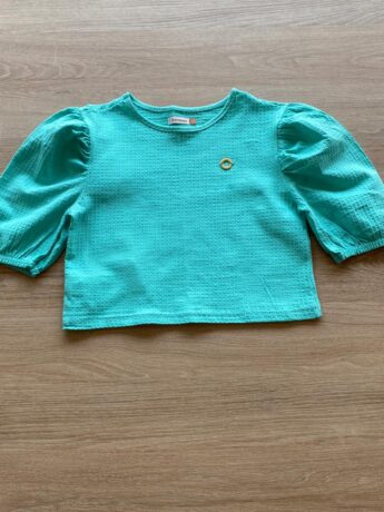 fernandaramoskids com br Blusa Cropped Manga Princesa Texturizada Verde Água1