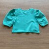 fernandaramoskids com br Blusa Cropped Manga Princesa Texturizada Verde Água3