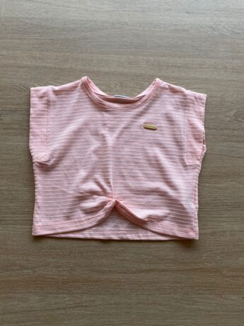 Blusa Feminina Infantil Rosa Listrada Fernanda Ramos Kids