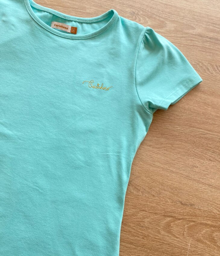 fernandaramoskids com br Blusa Manga Curta Infantil Feminina Azul Bebê1