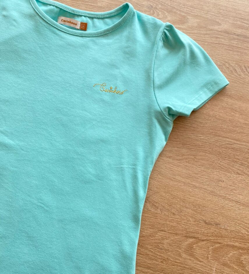 fernandaramoskids com br Blusa Manga Curta Infantil Feminina Azul Bebê1