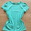fernandaramoskids com br Blusa Manga Curta Infantil Feminina Verde Água1