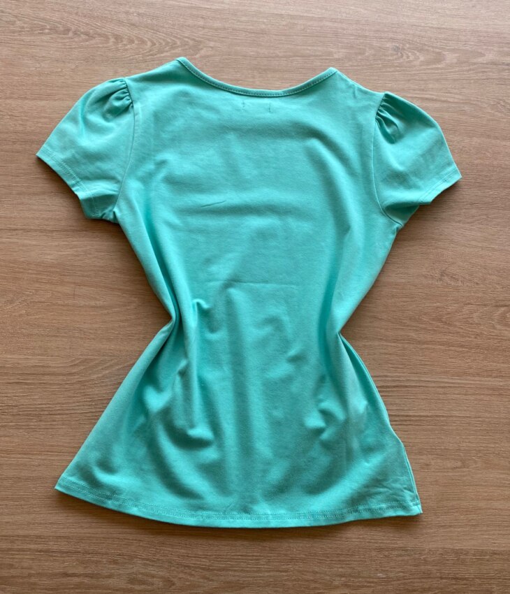 fernandaramoskids com br Blusa Manga Curta Infantil Feminina Verde Água3