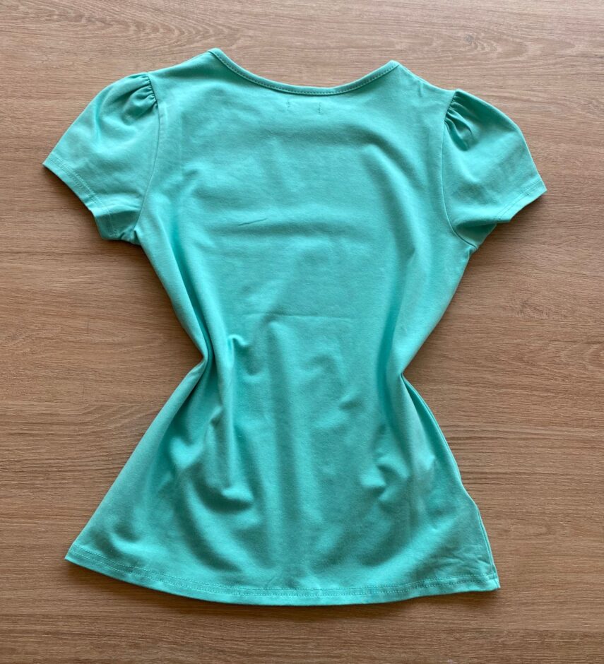 fernandaramoskids com br Blusa Manga Curta Infantil Feminina Verde Água3