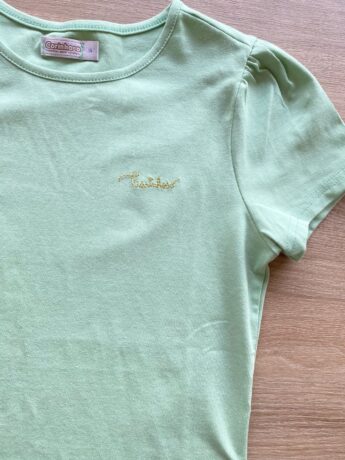 fernandaramoskids com br Blusa Manga Curta Infantil Feminina Verde Claro1