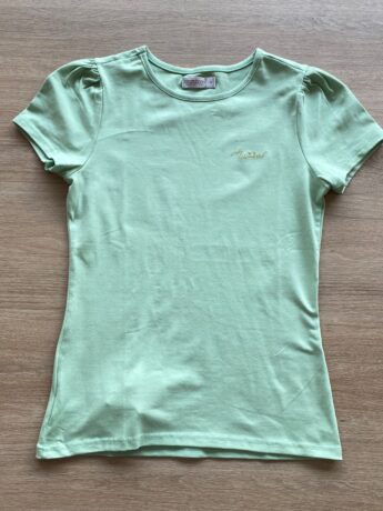 Blusa Manga Curta Infantil Feminina Verde Claro Fernanda Ramos Kids