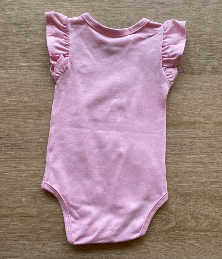fernandaramoskids com br Body Infantil Feminino Básico Manga com Babado Rosa2