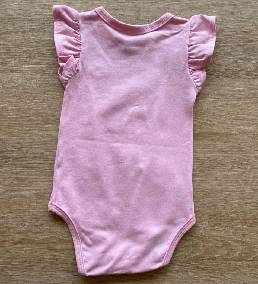 fernandaramoskids com br Body Infantil Feminino Básico Manga com Babado Rosa2
