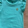 fernandaramoskids com br Body Infantil Feminino Básico Manga com Babado Verde Água1