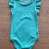 fernandaramoskids com br Body Infantil Feminino Básico Manga com Babado Verde Água2