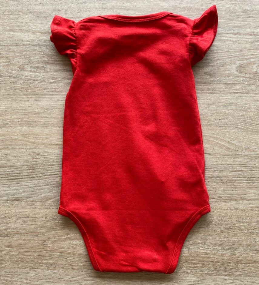 fernandaramoskids com br Body Infantil Feminino Básico Manga com Babado Vermelho2
