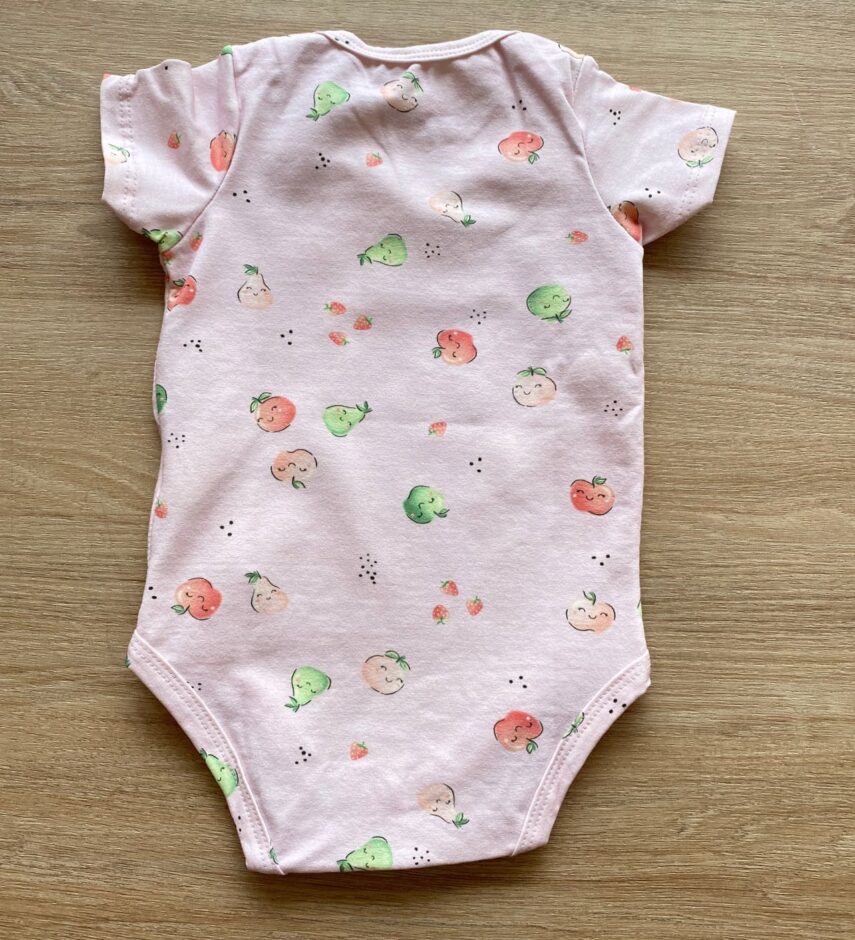 fernandaramoskids com br Body Infantil Feminino Rosa Estampado de Frutinhas2