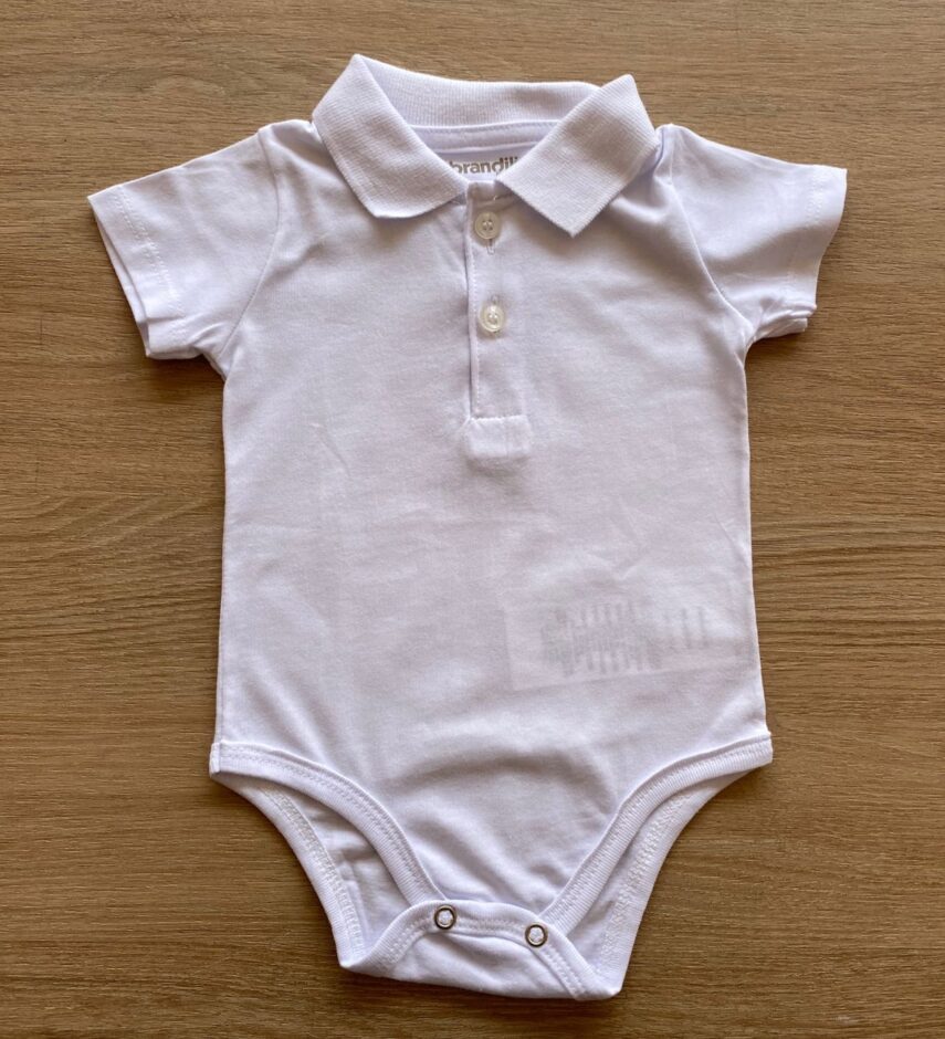 fernandaramoskids com br Body Infantil Manga Curta Gola Polo Branco1