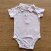 Body Infantil Manga Curta Gola Polo Branco Fernanda Ramos Kids