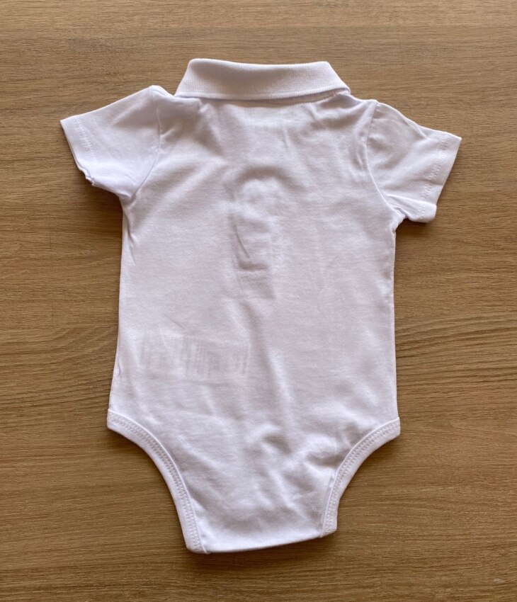 fernandaramoskids com br Body Infantil Manga Curta Gola Polo Branco3