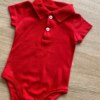 fernandaramoskids com br Body Infantil Manga Curta Gola Polo Vermelho1