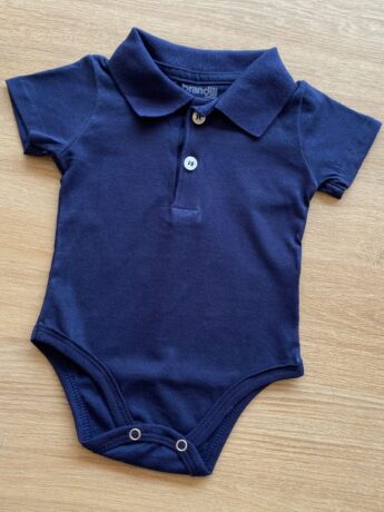 fernandaramoskids com br Body Infantil Masculino Azul Marinho Gola Polo1
