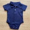 Body Infantil Masculino Azul Marinho Gola Polo Fernanda Ramos Kids