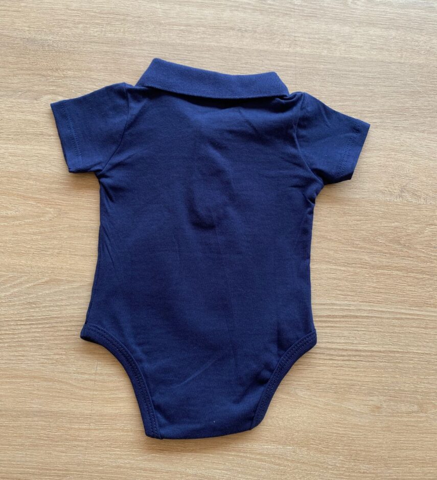 fernandaramoskids com br Body Infantil Masculino Azul Marinho Gola Polo2