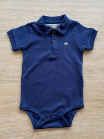 fernandaramoskids com br Body Infantil Masculino Gola Polo Azul Marinho1