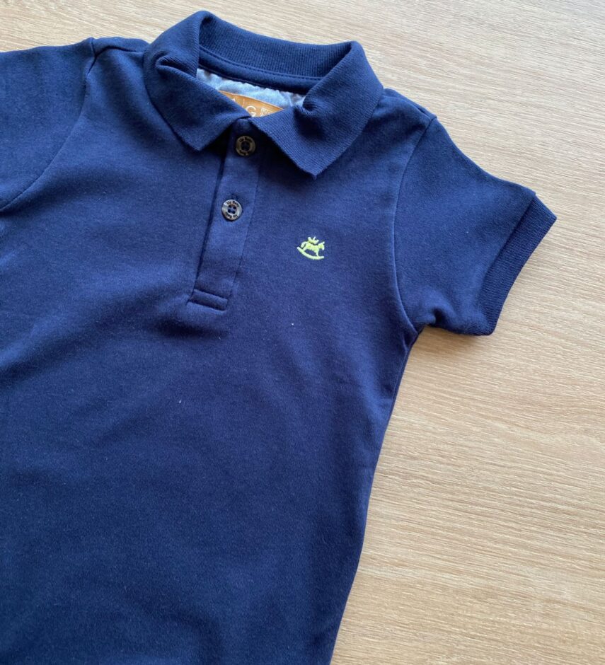 fernandaramoskids com br Body Infantil Masculino Gola Polo Azul Marinho2