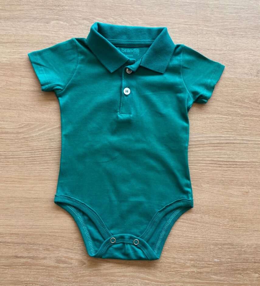 fernandaramoskids com br Body Infantil Masculino Gola Polo Verde1
