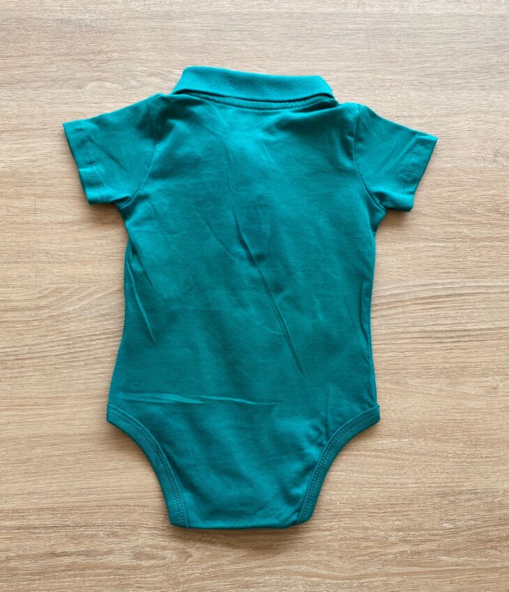 fernandaramoskids com br Body Infantil Masculino Gola Polo Verde3
